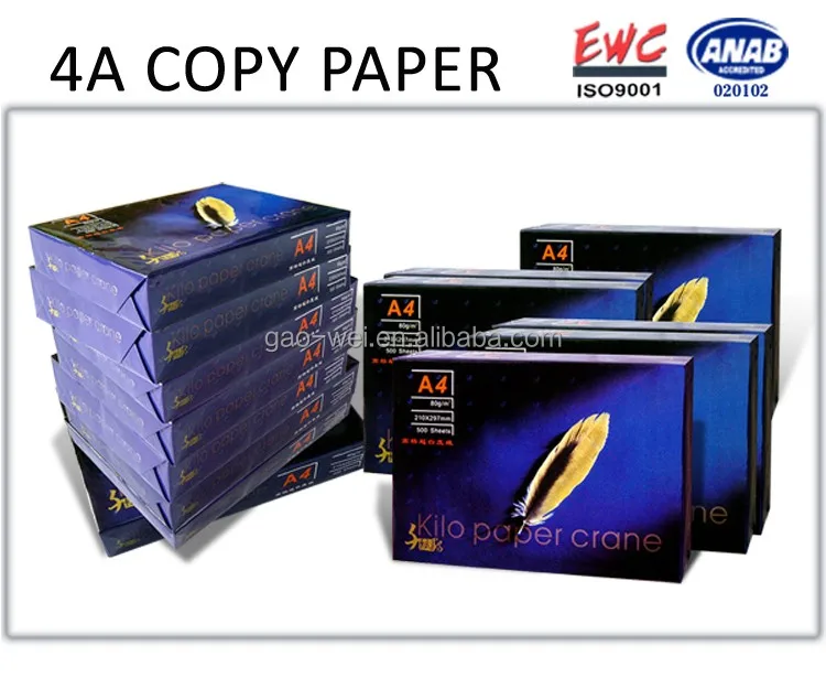 
80g White Copy Paper for Office with high quality, high brightness a4 paper 