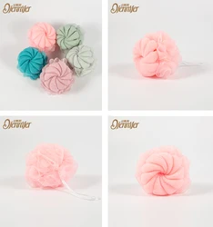 Rolling Chrysanthemum Shape Sponge Ball for Bathing Body Cleaning Cute Bath Sponge