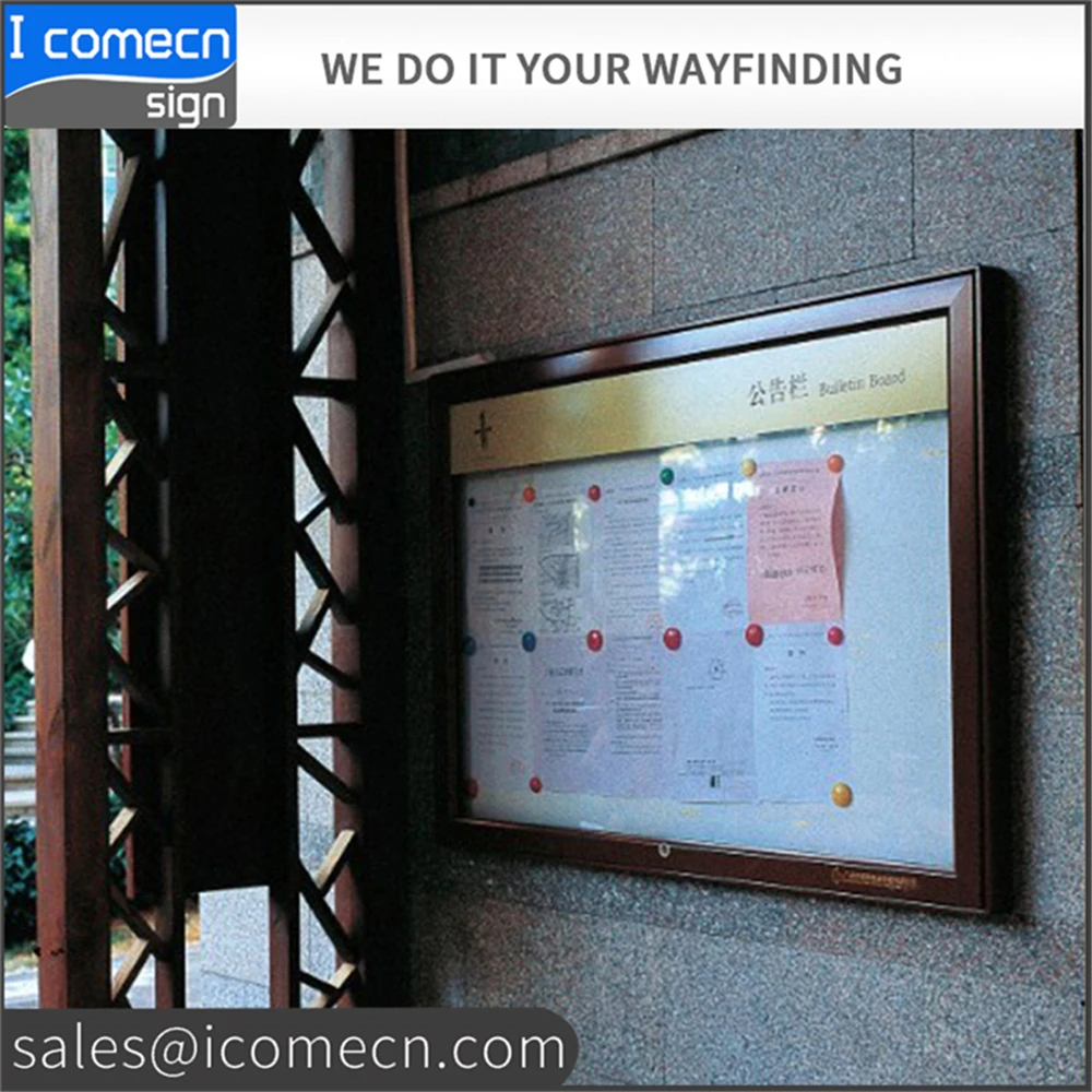 
School message board Window Display showcase messages bulletin board 