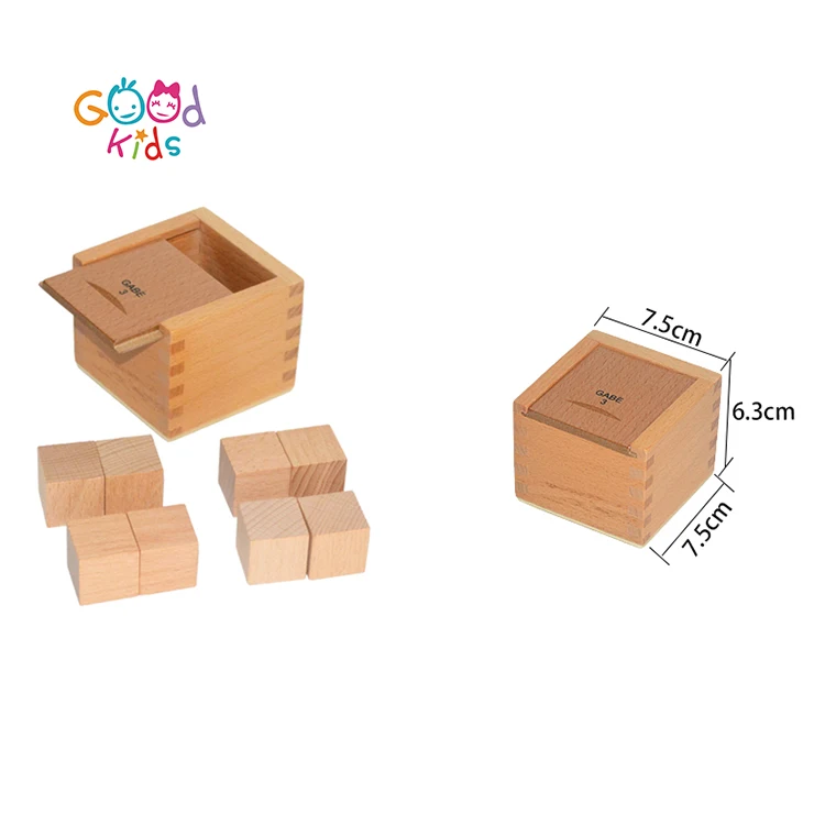 Wooden Educational Toys Kids Learning Material 15 PCS Froebel Gabe Toys