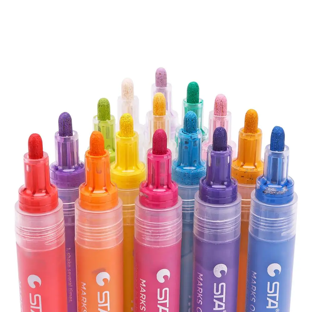 2018 Amazon Hot Selling  STA Brand 24 Colors Acrylic Paint Pens With OEM Packaging