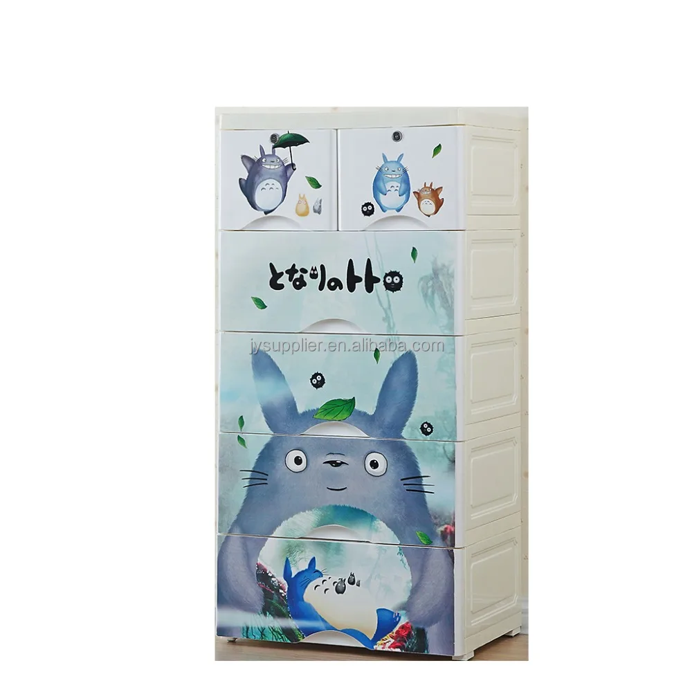 
New Style Cartoon Baby Plastic Drawer Storage Cabinet 