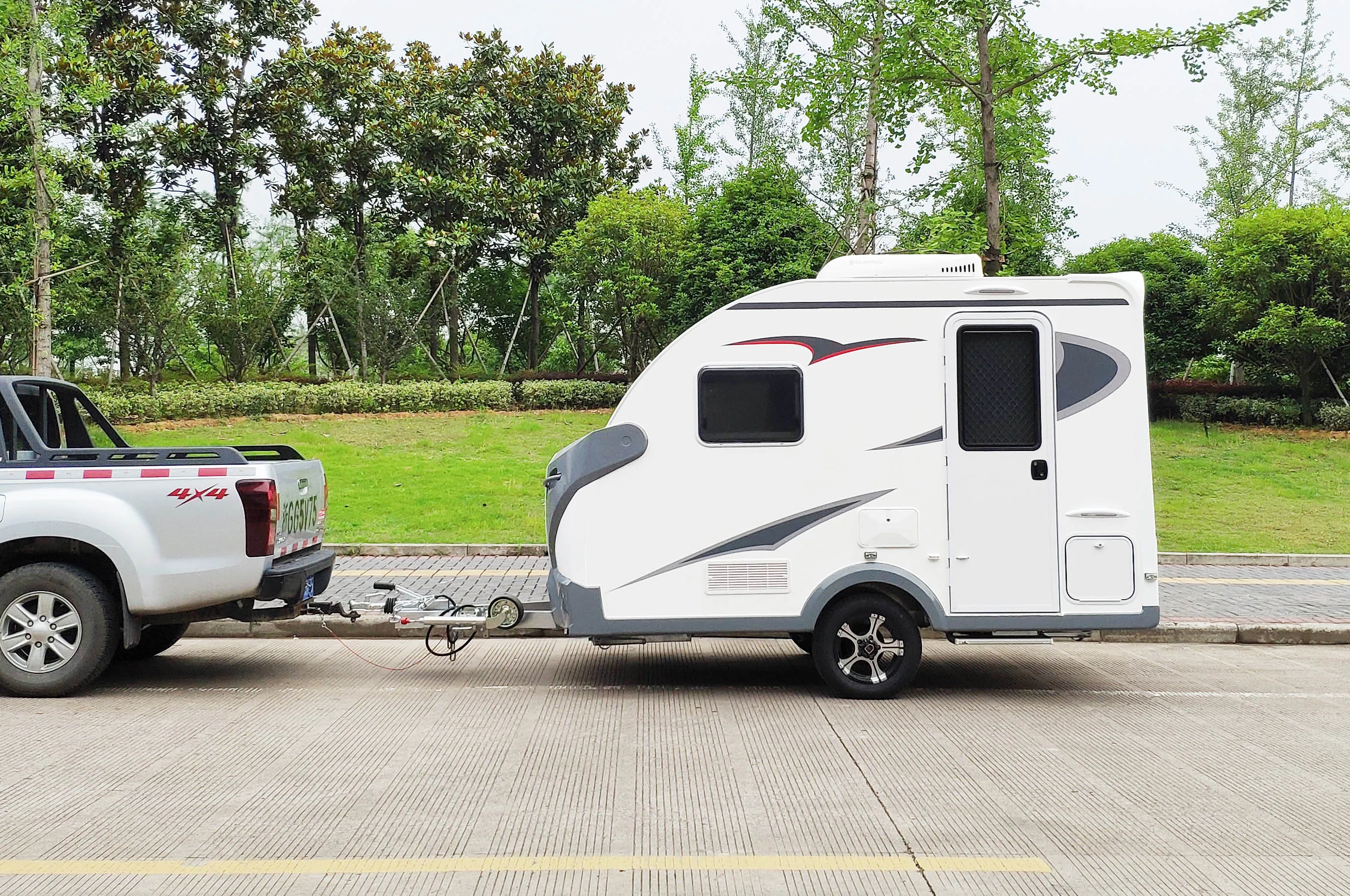 Teardrop  caravan camper trailer with toilet RV for sale