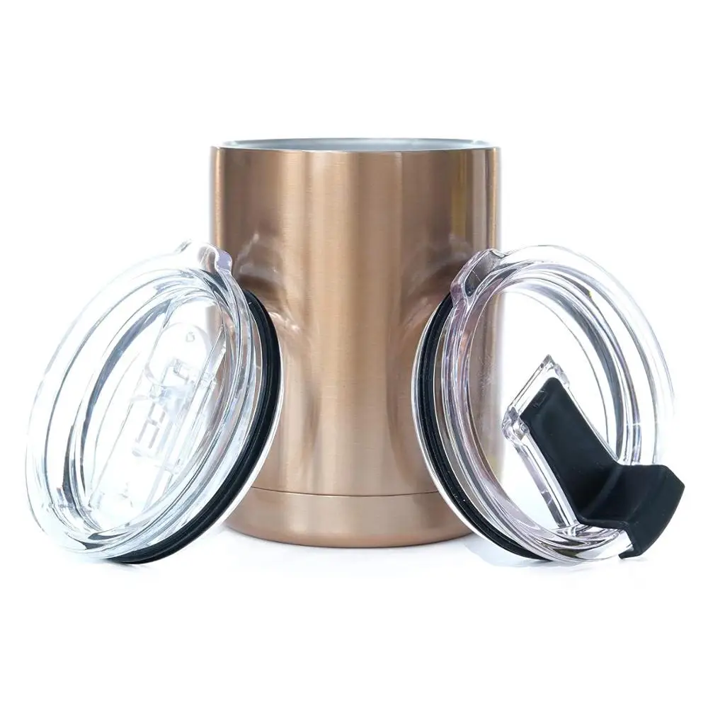 10 унций пищевой нержавеющей стали кофе вино стакан с заменяемыми крышками Изолированный Вакуумный термос чашка порошок кружки с покрытием