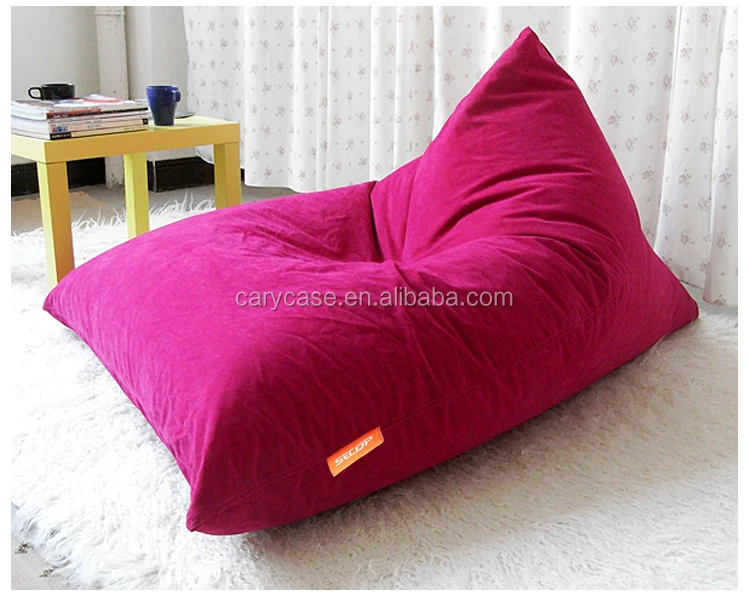 INDOOR HOT PINK Faux Suede beanbag chair, living room cube bean bag waterproof bean bag chairs