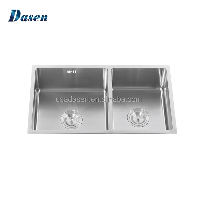 Luxury double sink stainless steel customized double bowl OEM kitchen sink
