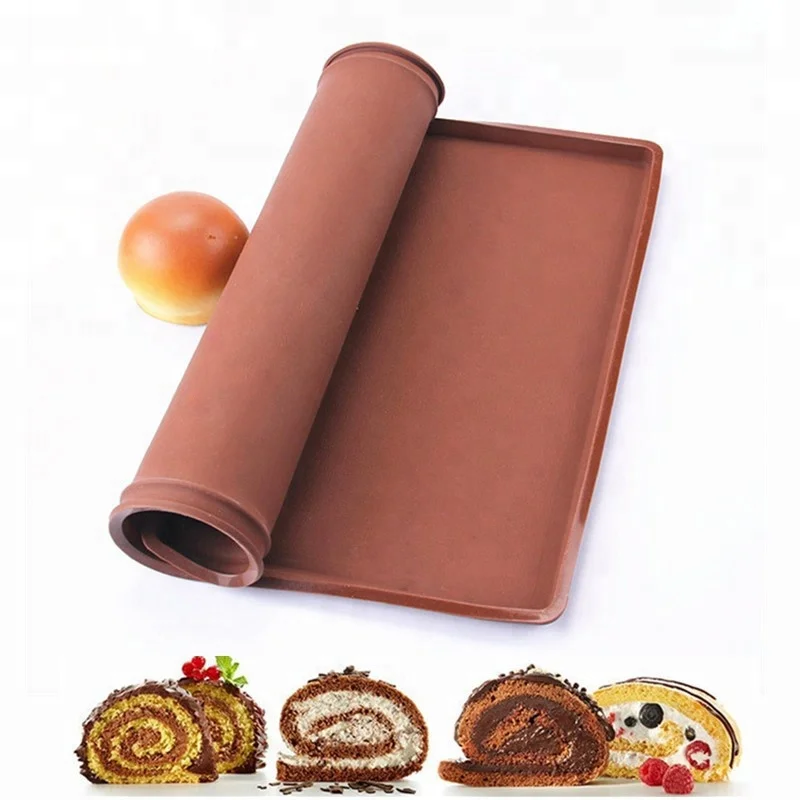 
Food Grade promotional non-stick silicone Swiss cake roll baking molds 