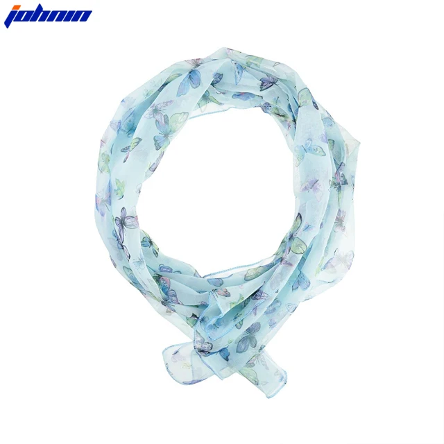 Johnin Neckwear Soft Classic Elegant Plain Ladies Chiffon Scarf