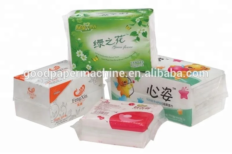 Semi automatic plastic bag facial tissue napkin paper package sealed machine