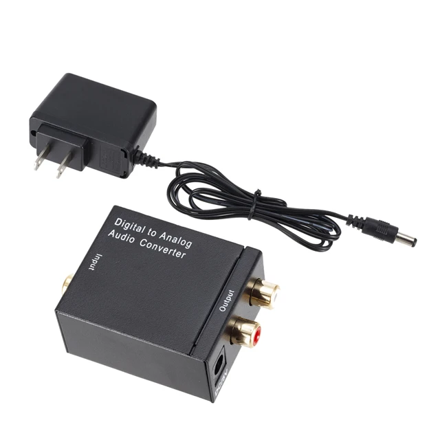 Toslink Signal Optical Coaxial Digital to Analog Audio Converter Adapter RCA L/R
