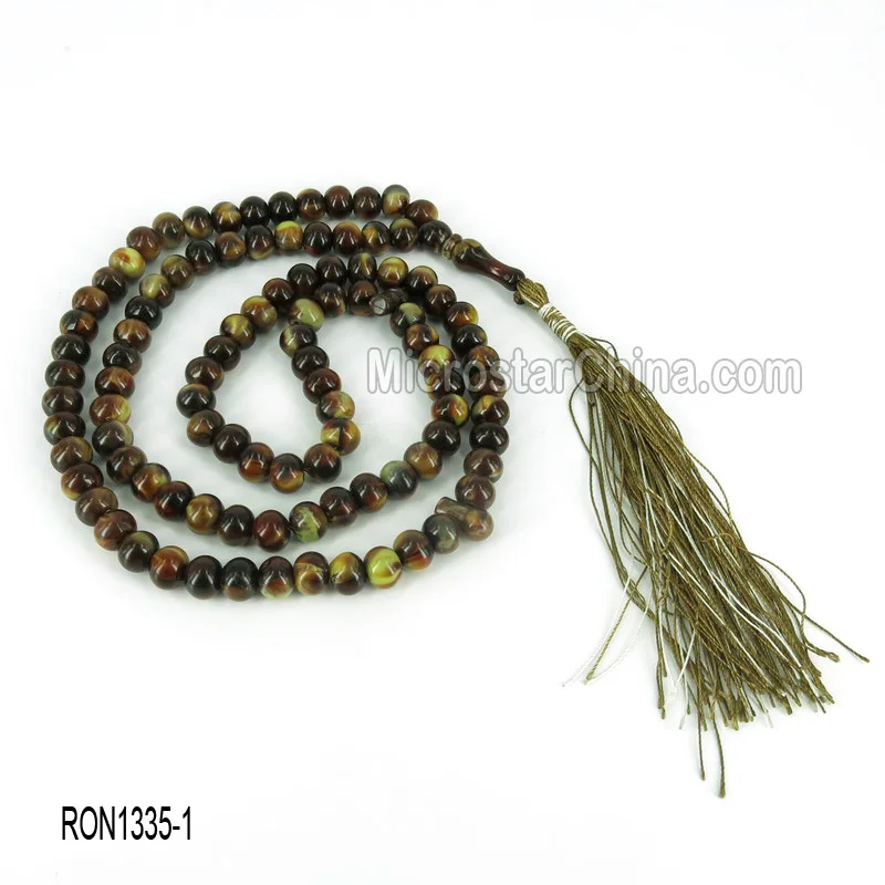 Alibaba Express Turkey Jewelry It Tasbeeh Beads Rosary Necklace Necklaces Acrylic Religious Islam Microstar Strand RON1306-9
