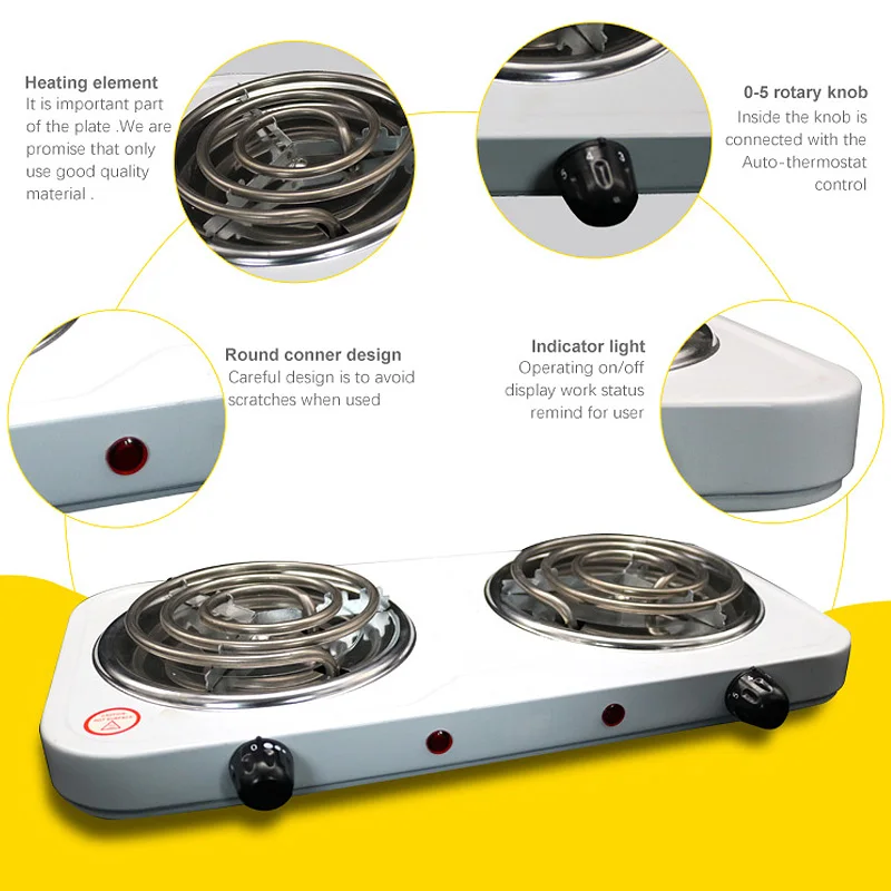 Hot  sell Hot plate 2 burner electric stove  good  price electric  hot  plate