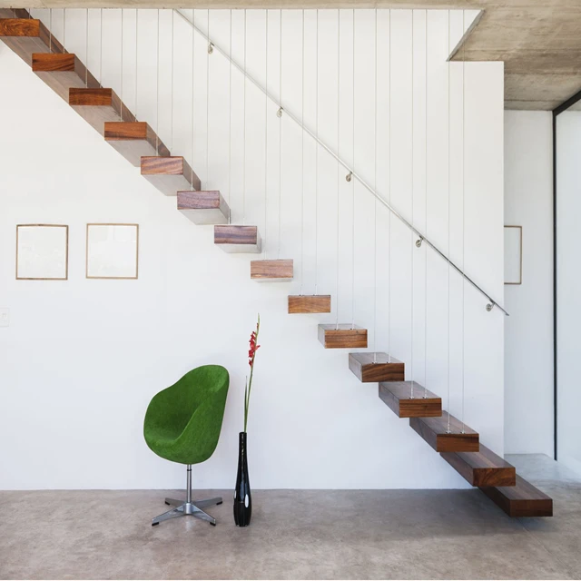 Internal Modern Design Steel Wood Floating Stairs