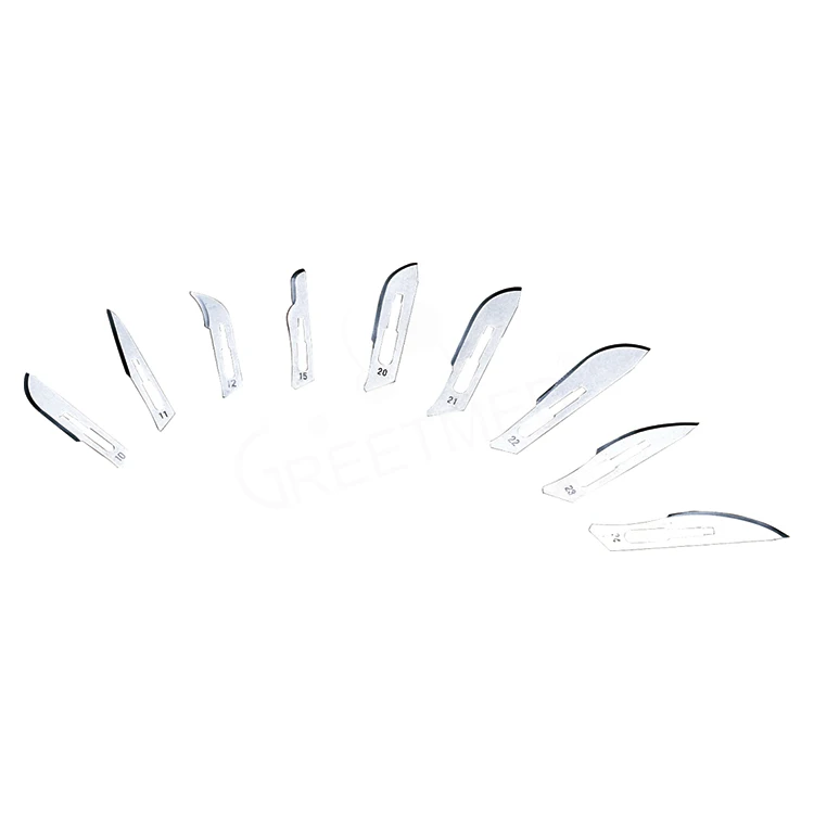 China manufacturer price sterile types carbon steel no 11 scalpel disposable feather surgical blade