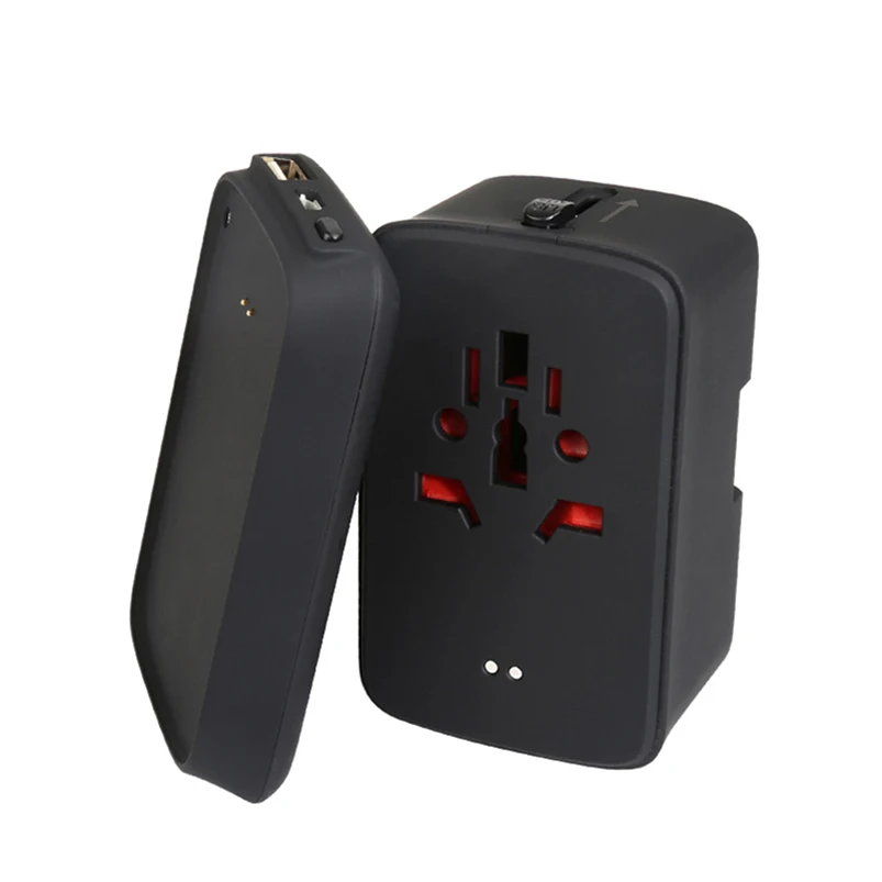 2019 new arrival portable charger universal travel adapter with 5000 mah power bank