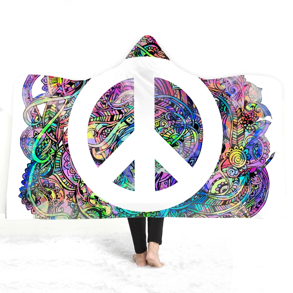factory  unicorn custom logo indoor warm for adult kids  digital printing polar fleece sherpa double thick hooded blanket