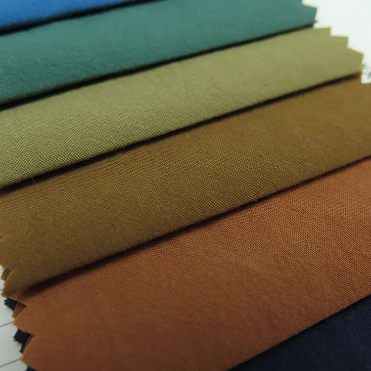 wholesale In-stock item woven style high quality washed 60S plain crepe 100% cotton fabric use for bags, bed sheet, dress, etc