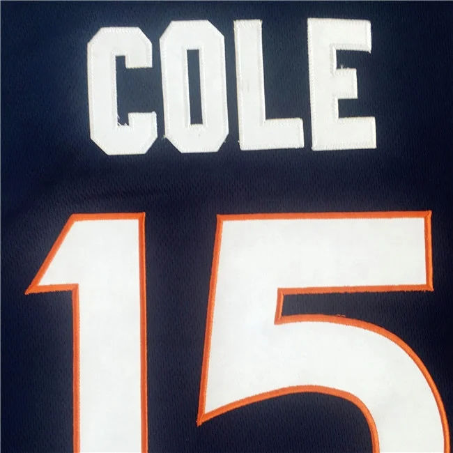 Hot Sale Mens  High School Jersey #15 J. Cole Throwback Retro Top Custom Mesh Basketball Jersey