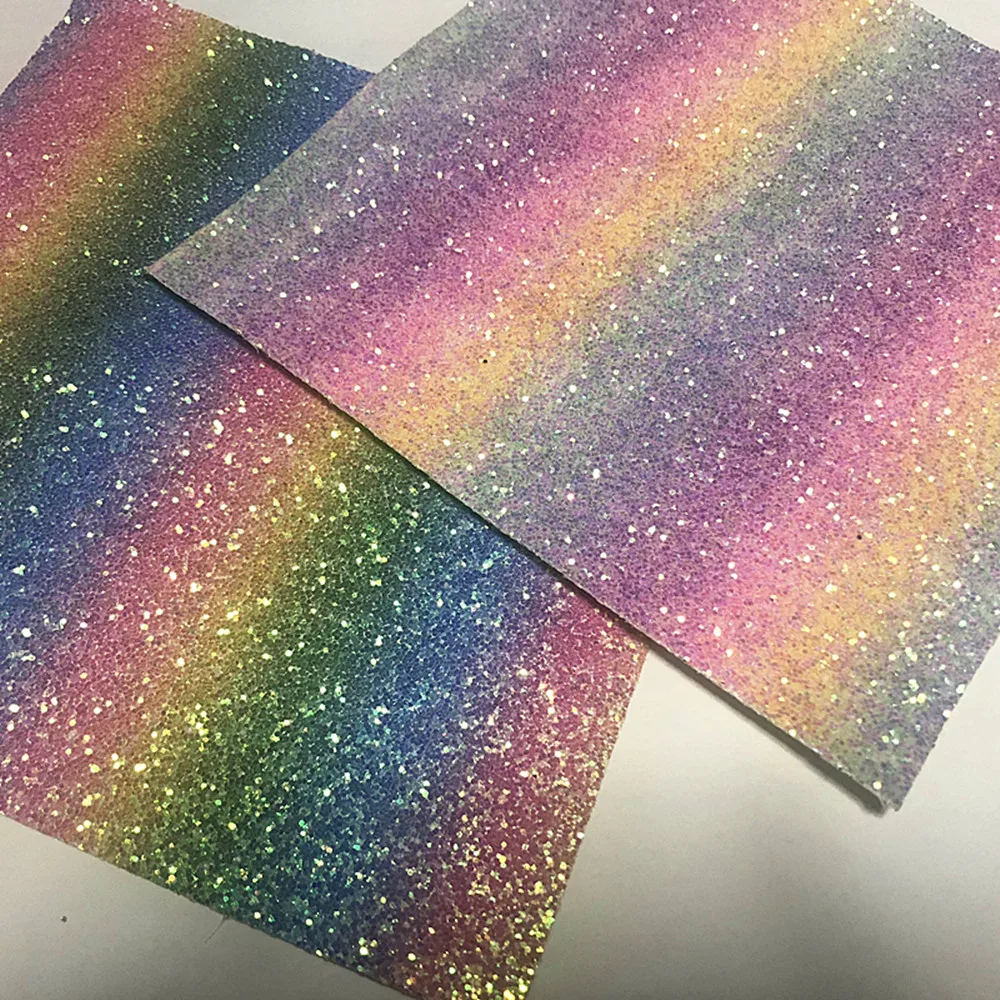 hot sell plain rainbow glitter vinyl for crafts to usa market