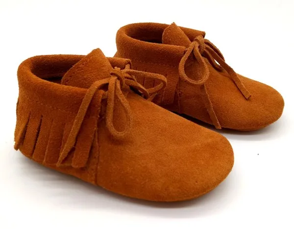 Anti-slip Infant Fringe Italian Cow Leather Baby Moccasin Shoes