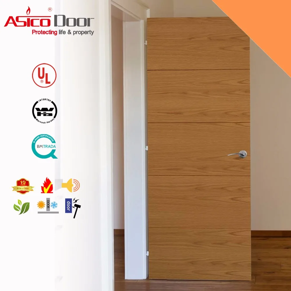 ASICO Residential Solid Wooden Fire Rated Kitchen Door With BS Standard
