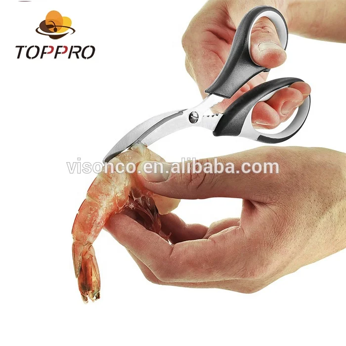 Stainless steel kitchen heavy duty scissors Seafood  shrimp/crab scissors for food kitchen shears set
