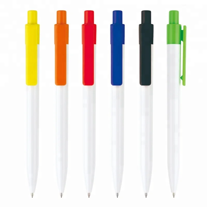 Promotion Office School Writing Plastic Ball Pens Custom Logo Company Brand Imprint Plastic Gift Ballpoint Pens