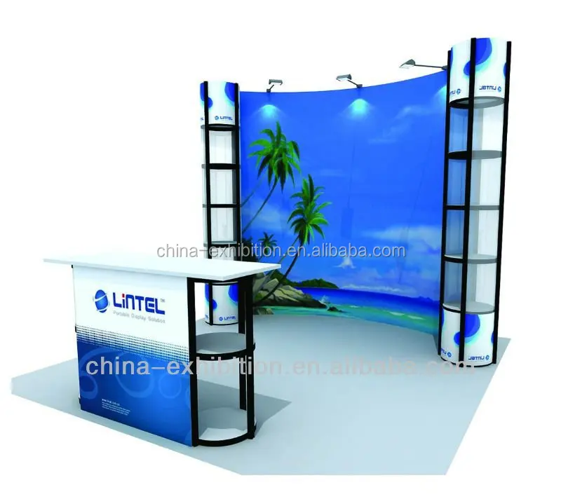 
Professional aluminum Pop Up Stand with PVC Banner Professional aluminum Pop Up Stand with PVC Banner