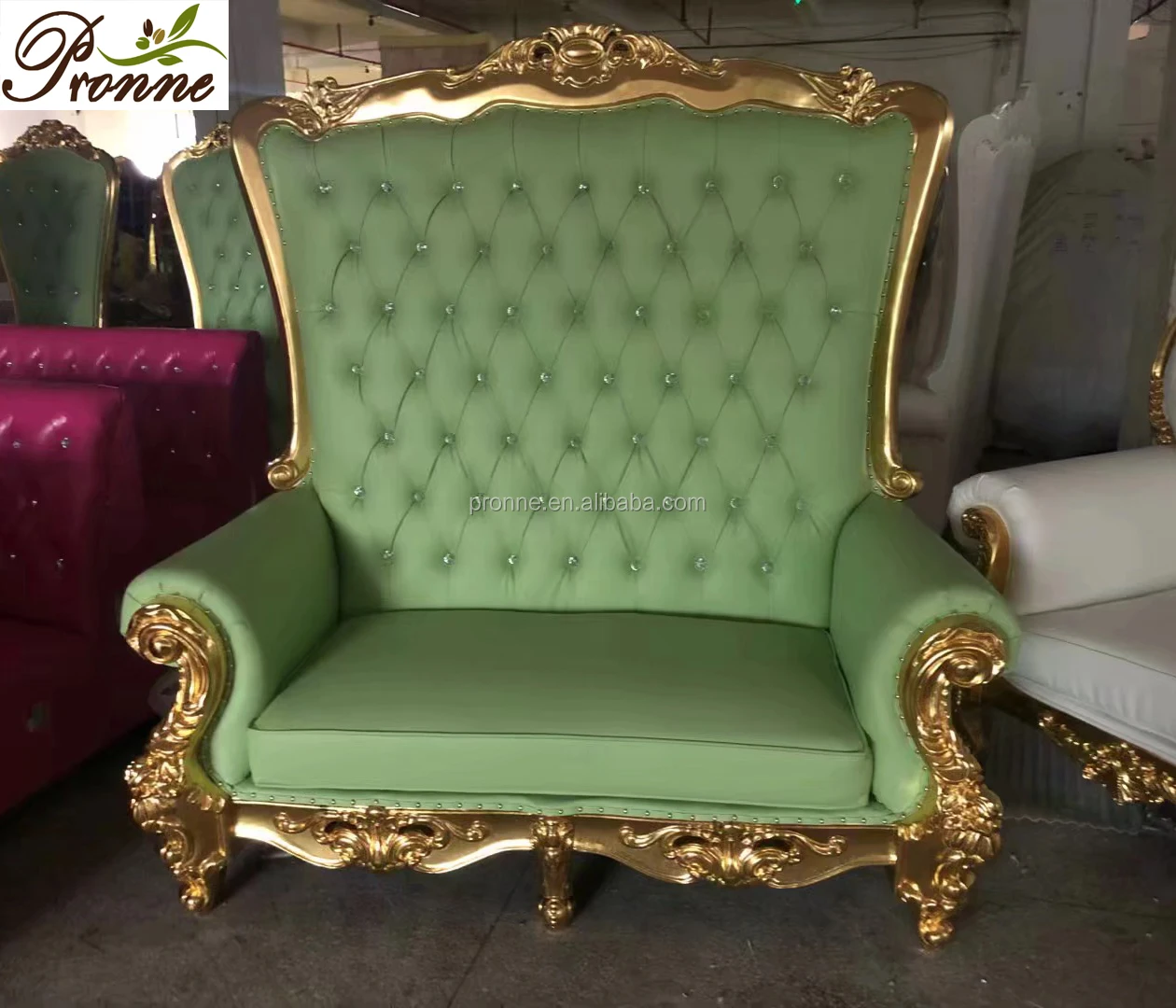 lovely pink high back throne wedding waiting couch on sale
