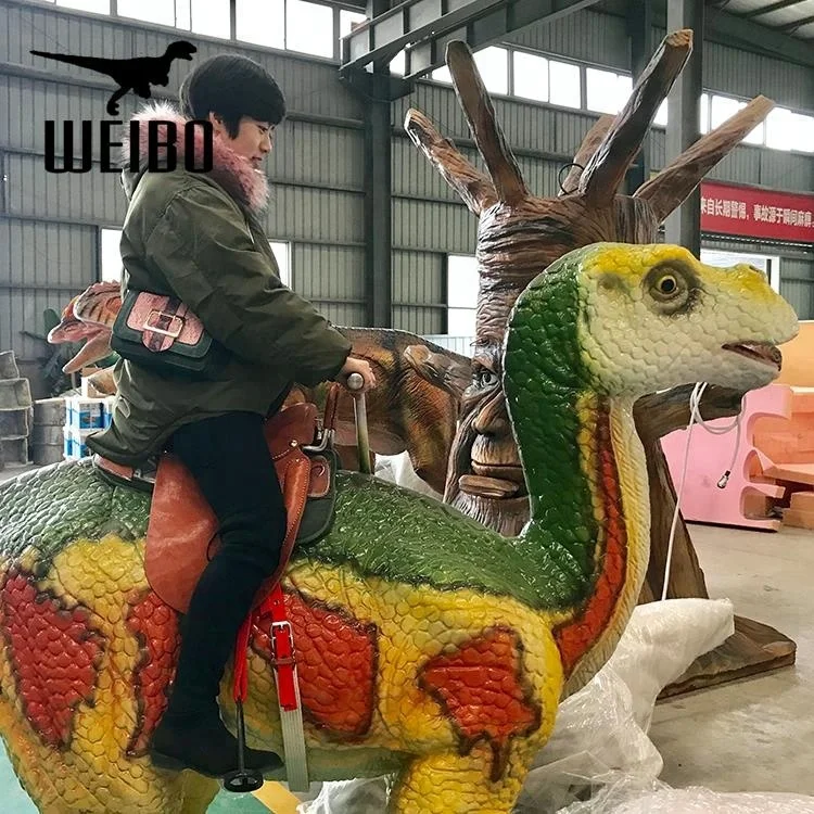 Life size dinosaur simulation walking dinosaur ride