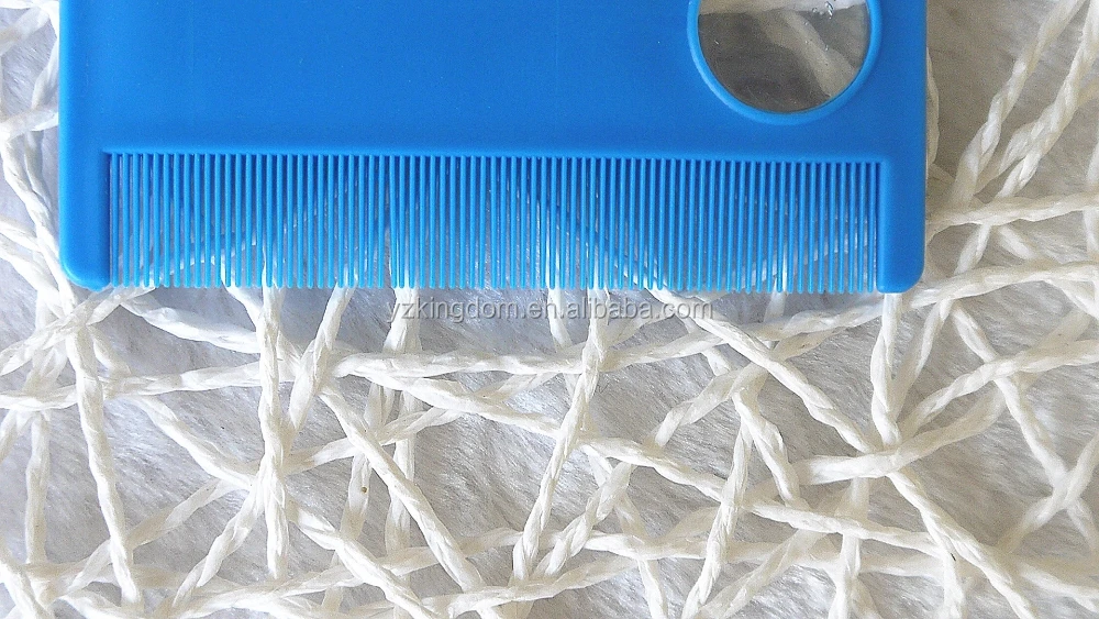 Double Sided Plastic Human Hair Lice Nit Louse Comb With Magnifier Glass