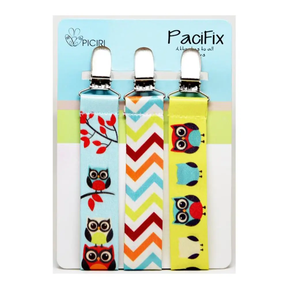 Private Stylish Pacifier Clip With Cute Purple Giraffe For Wholesale