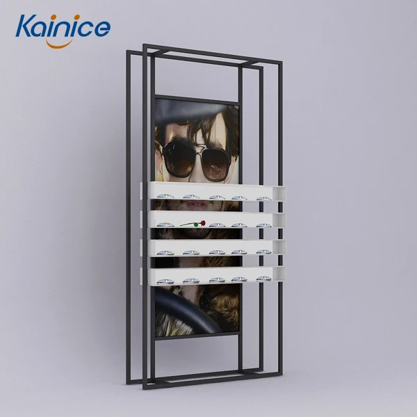 Sunglasses  Eyewear  fitting Showcase Optical Lenses for Wall Panel Metal Display Stand