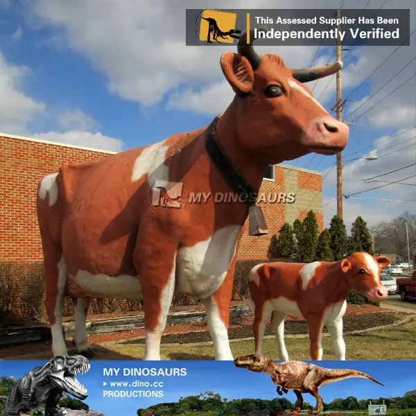 My Dino Animated Animals Resin Life Size Cows
