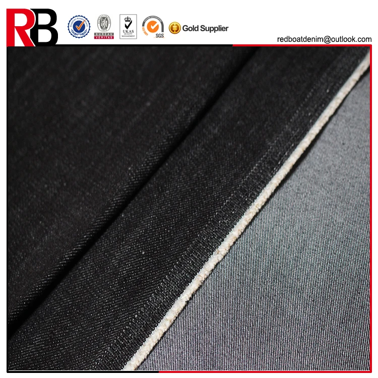 12oz Blue Black Color Slub 100%Cotton Denim Fabric For Wholesale