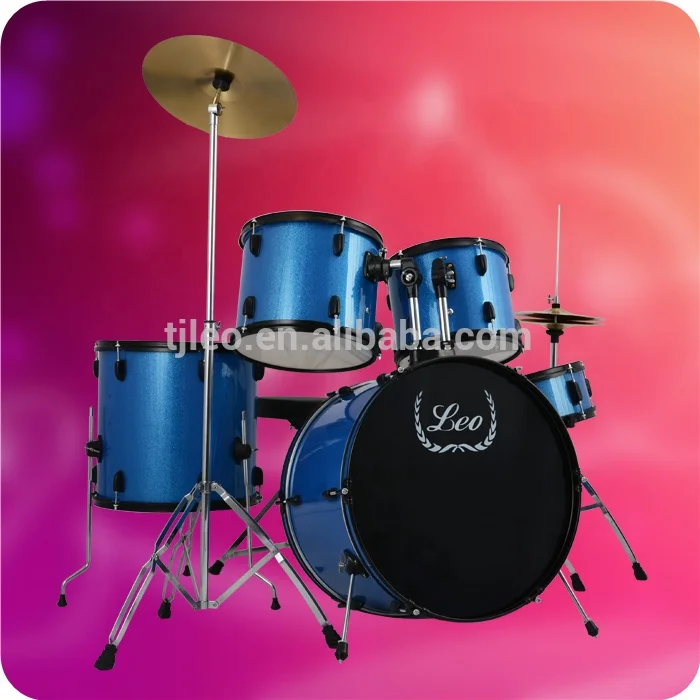 Popular color black and blue selling cheap China L-1310 Drum Set