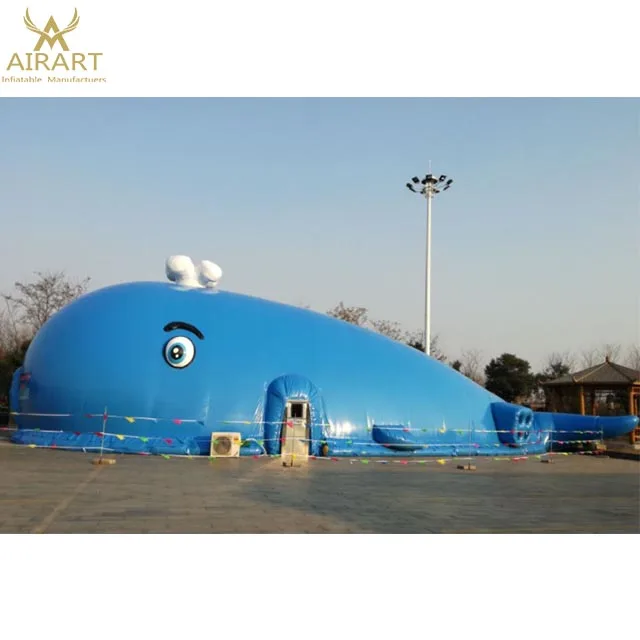 Giant inflatable whale tent