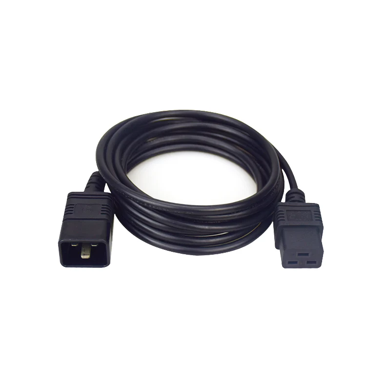 YDS высококачественный 250V 15A 14AWG удлинитель сетевого шнура переменного тока IEC320 C19 до