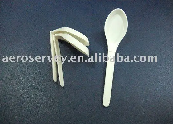 Restaurant Wedding Home Disposable Food Grade PP Folding  Spoon for Soup
