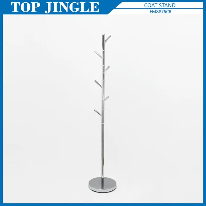 Modern 6 Hangers Metal Suit Valet Stand and Umbrella Holder