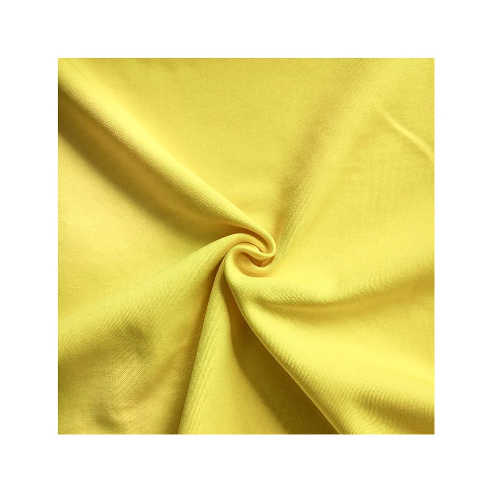 
manufacturer cheap eco friendly CVC 45/55 plaid weft knitting polyester cotton fabric for warm fit sports apparel hoodies KW494 