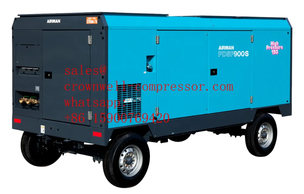 PDSF920S-4B3 AIRMAN portable screw compressor Trailer High Pressure series ENGINE MITSUBISHI