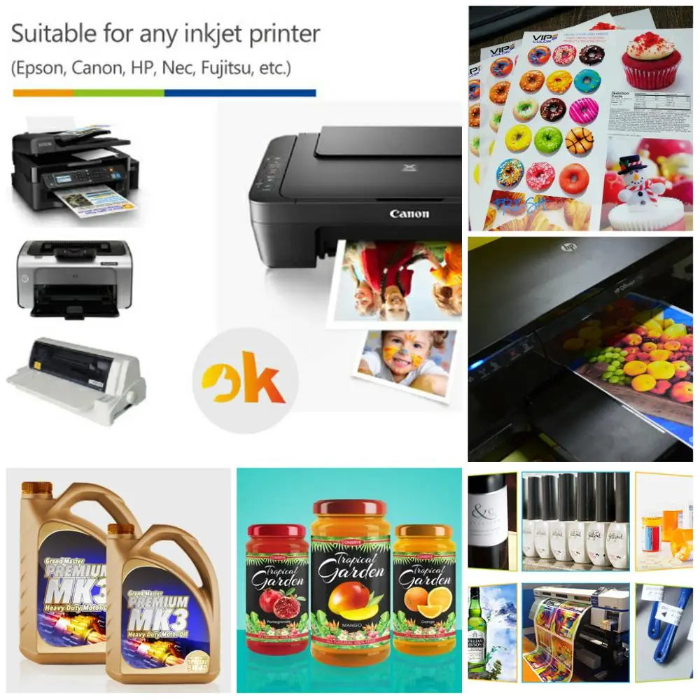 Premium Quality Printable Vinyl Inkjet Self Adhesive Clear PET In Roll For Custom Packaging Labels