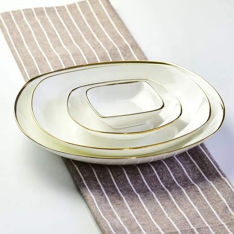 
promotion stocked square ceramic cooking plate 