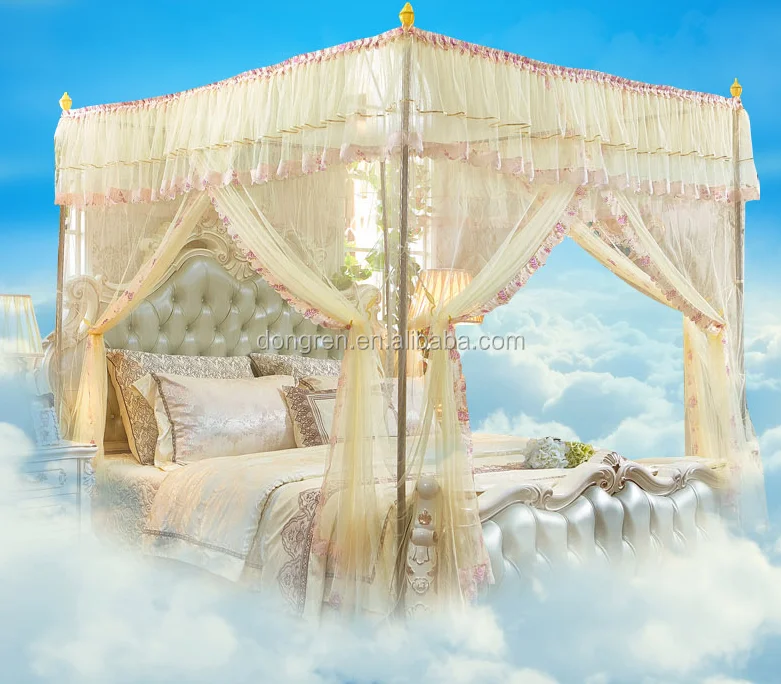 Custom Palace-style Lacework Rectangular Fold Mosquito Net