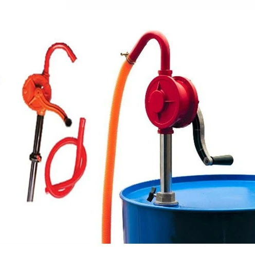 portable Cast iron gallon drum pump tank suction  barrel pump oil diesel dispense transfer hand rotary pump