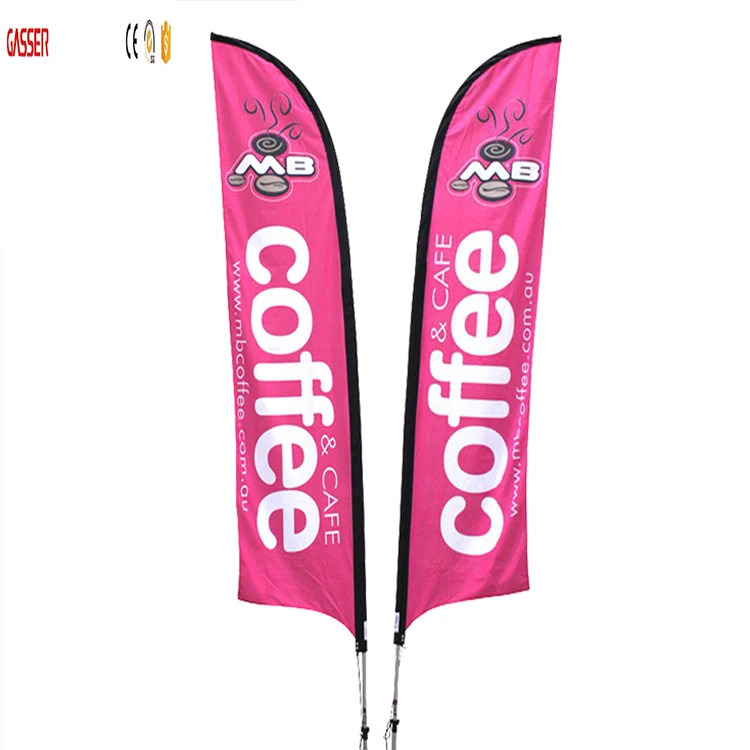 Флаг из полиэстера рекламный баннер уличное перо открытый пляж с алюминиевым