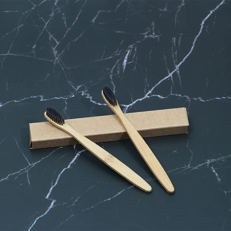 
Eco bamboo toothbrush charcoal bristle moso organic toothbrush custom engrave logo manufacturer 