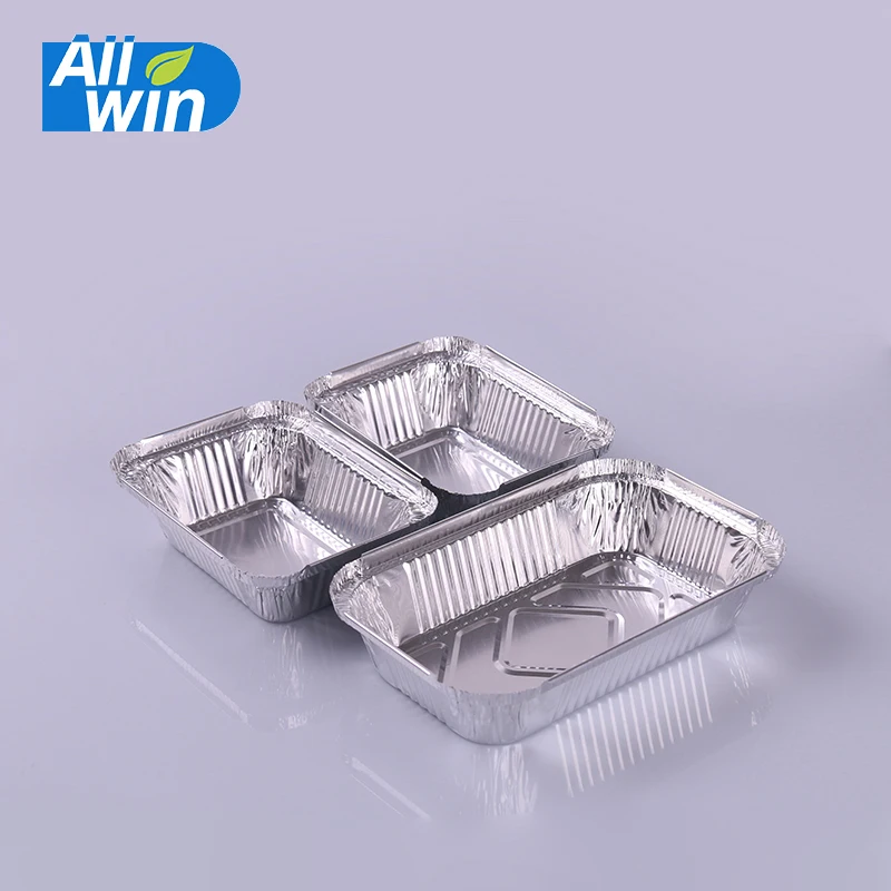 Aluminum Foil Trays 450 ml BBQ Disposable Roasting takeaway Oven Baking Containers Lids