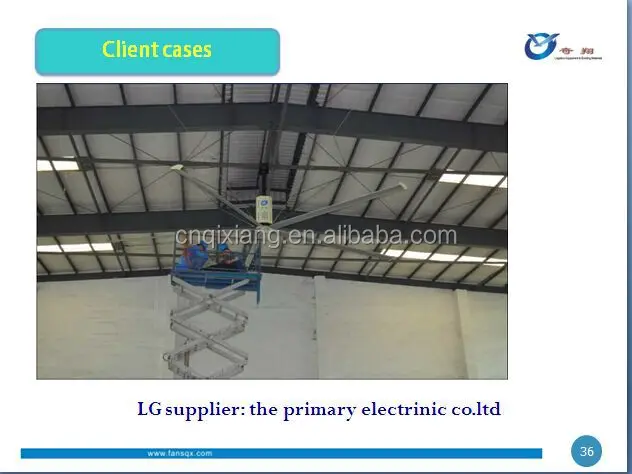 QX 24ft Hvls Ventilation And Energy Saving Industrial Ceiling Big Fan For Big Place